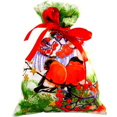 Детский новогодний подарок в картонной упаковке весом 950 грамм 