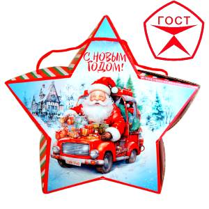 Детский подарок на Новый Год в жестяной упаковке весом 950 грамм по цене 1182 руб в Ермолино