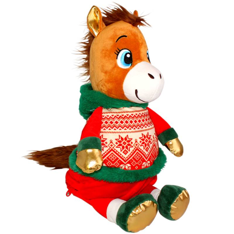 Детский новогодний подарок в мягкой игрушке весом 1000 грамм