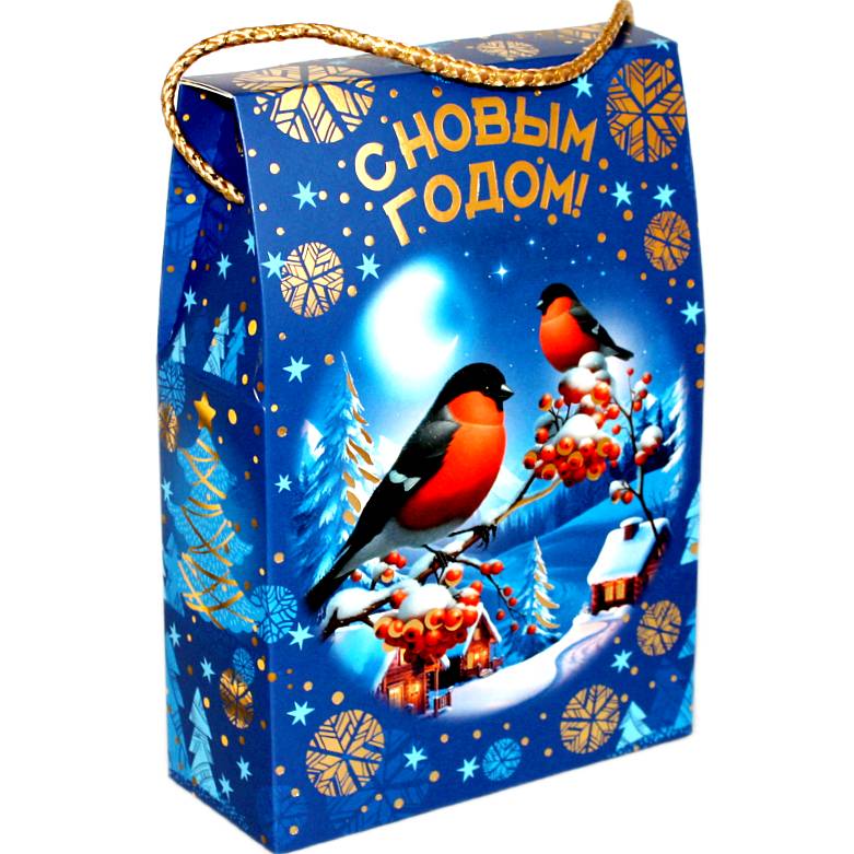 Сладкий подарок на Новый Год в картонной упаковке весом 800 грамм